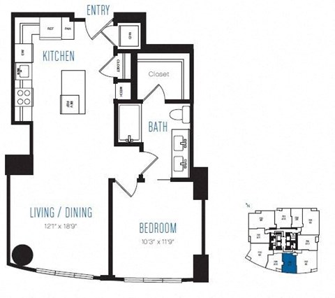 A12 Floor Plan at Stratus Seattle, WA